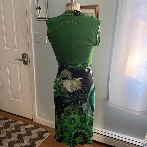 Desigual Funky Sleeveless Green Dress - Picture 2 of 12